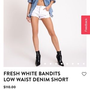 One Teaspoon White Bandit Denim Shorts